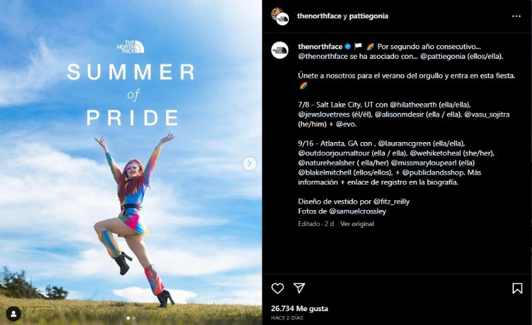 Esta fue la campaña de The North Face titulada "Summer of Pride".