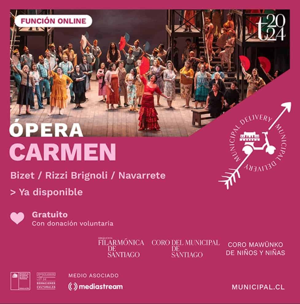 Ópera «Carmen» de G. Bizet, disponible a través de Municipal Delivery